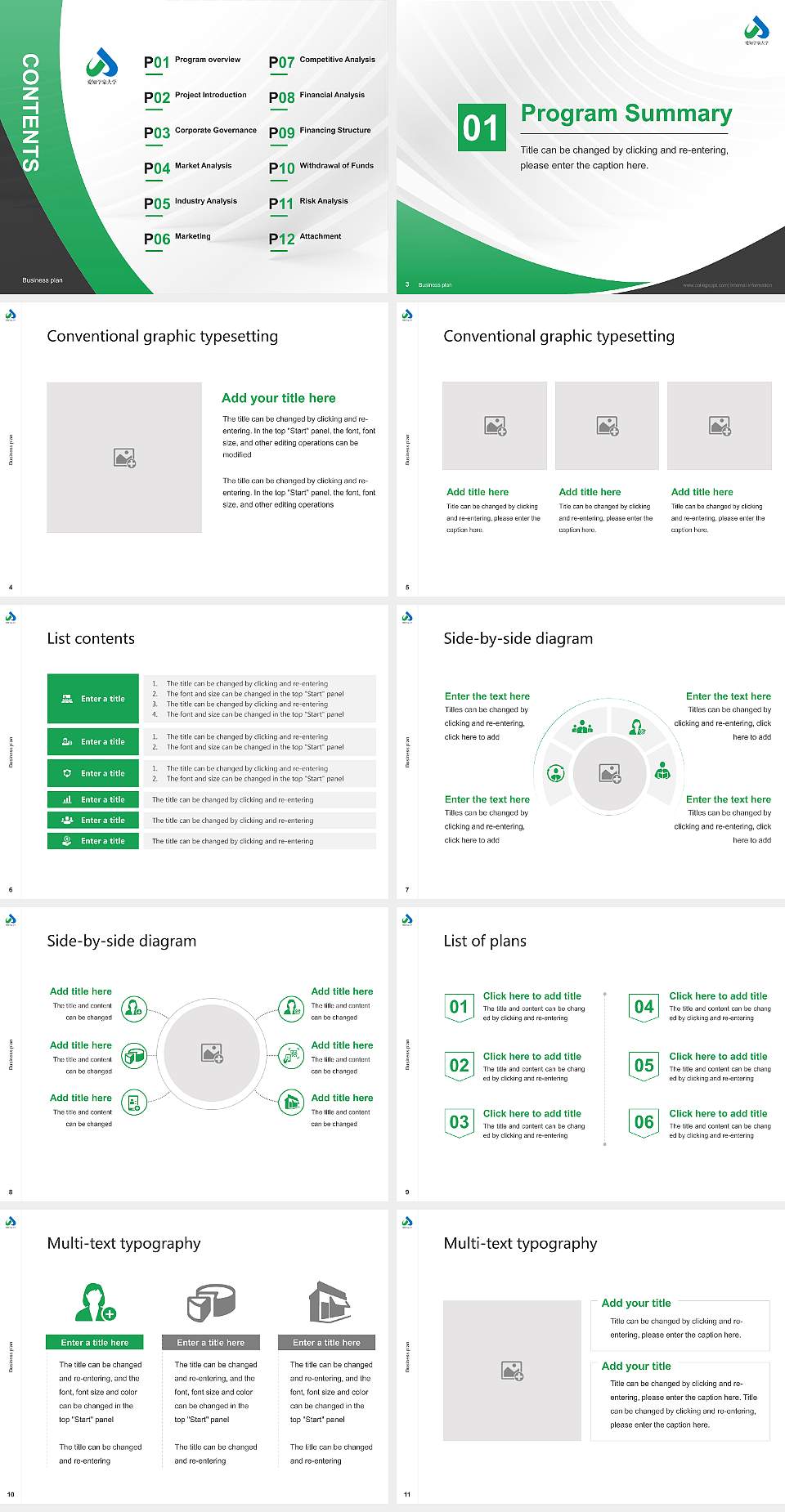 Aichi Gakusen University Competition/Entrepreneurship Contest PPT Template4:3 ratio PPT effect preview image2