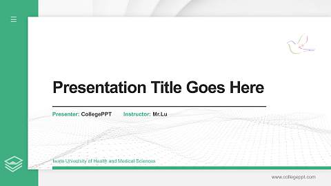 Iwate University of Health and Medical Sciences Thesis Proposal/Graduation Defense PPT Template