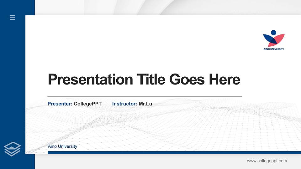 Aino University Thesis Proposal/Graduation Defense PPT Template16:9 ratio PPT effect preview image