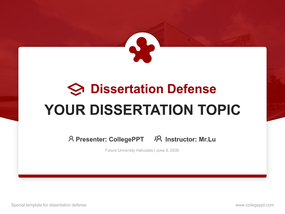 Future University Hakodate Graduation Thesis Defense PPT Template_Slide preview image1