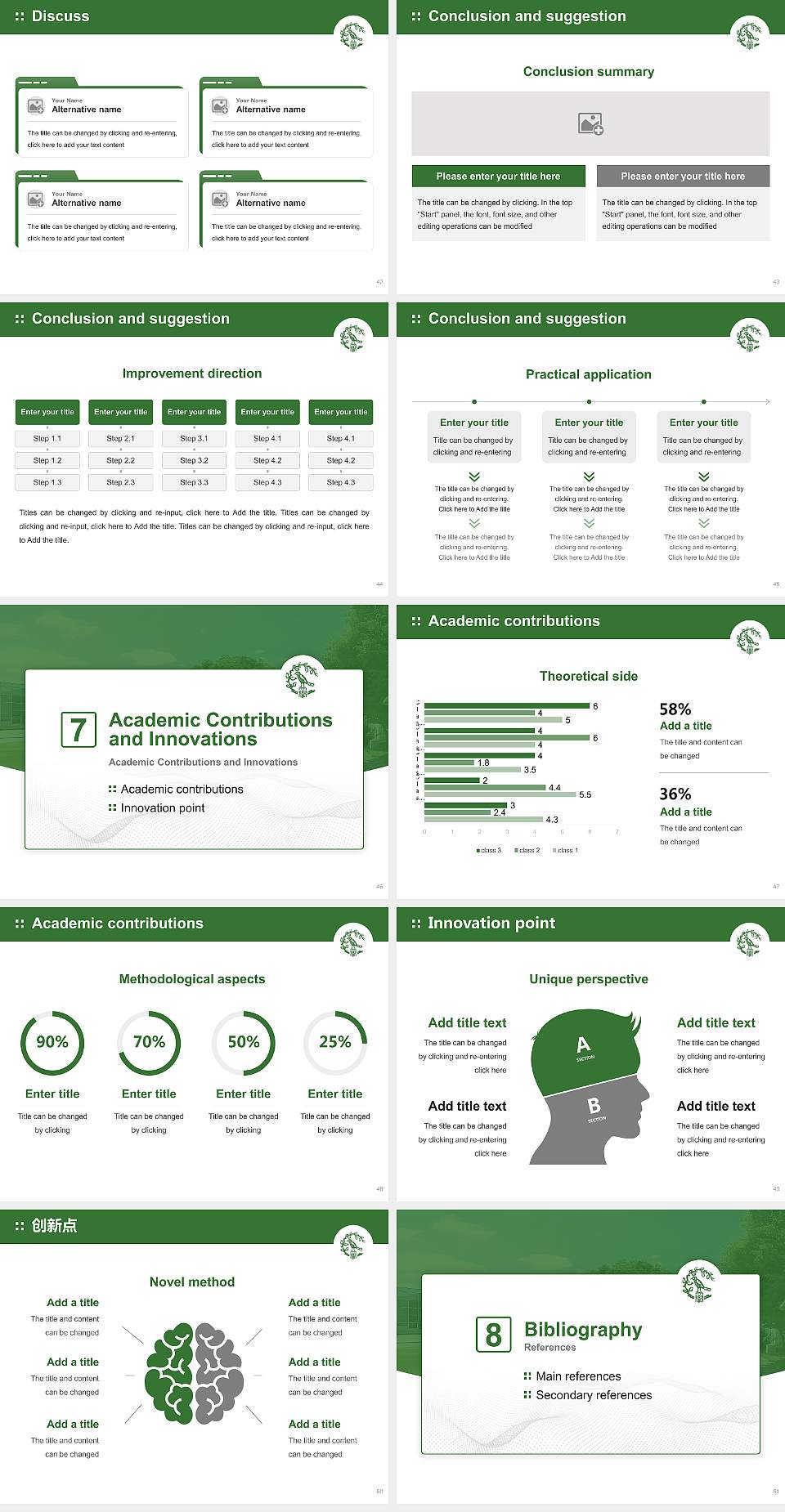 Fukui Prefectural University Graduation Thesis Defense PPT Template4:3 ratio PPT effect preview image6