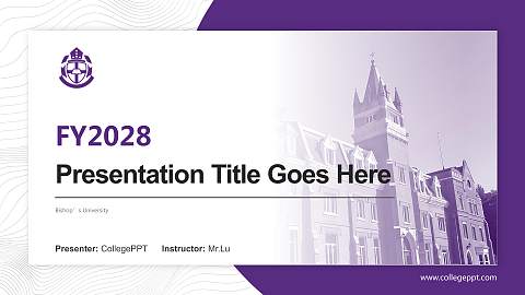Bishop’s University Academic Presentation/Research Findings Report PPT Template