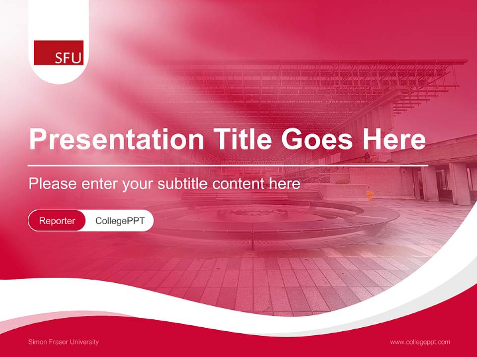 Simon Fraser University Lecture Sharing and Networking Event PPT Template4:3 ratio PPT effect preview image4