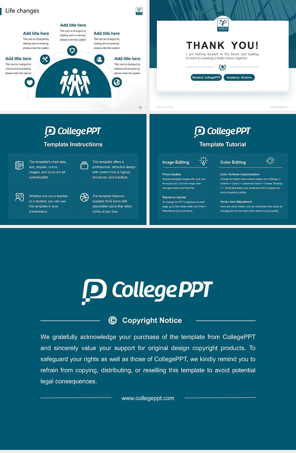 Yong-In University National Scholarship Defense PPT Template4:3 ratio PPT effect preview image4