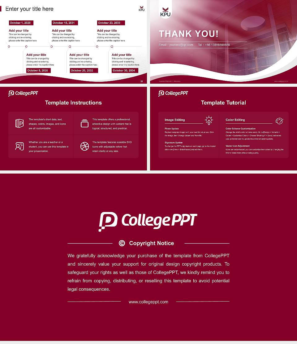 Kwantlen Polytechnic University Lecture Sharing and Networking Event PPT Template16:9 ratio PPT effect preview image4