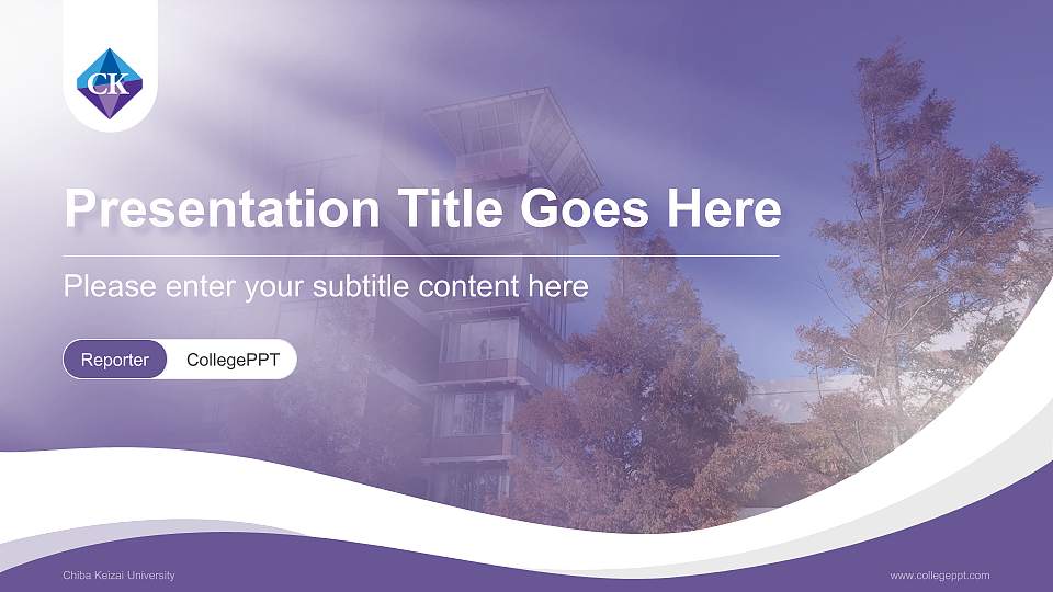 Chiba Keizai University Lecture Sharing and Networking Event PPT Template16:9 ratio PPT effect preview image