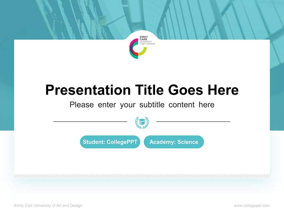 Emily Carr University of Art and Design National Scholarship Defense PPT Template4:3 ratio PPT effect preview image4