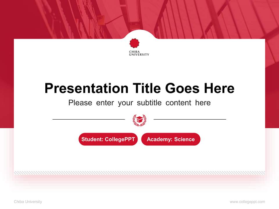 Chiba University National Scholarship Defense PPT Template4:3 ratio PPT effect preview image4