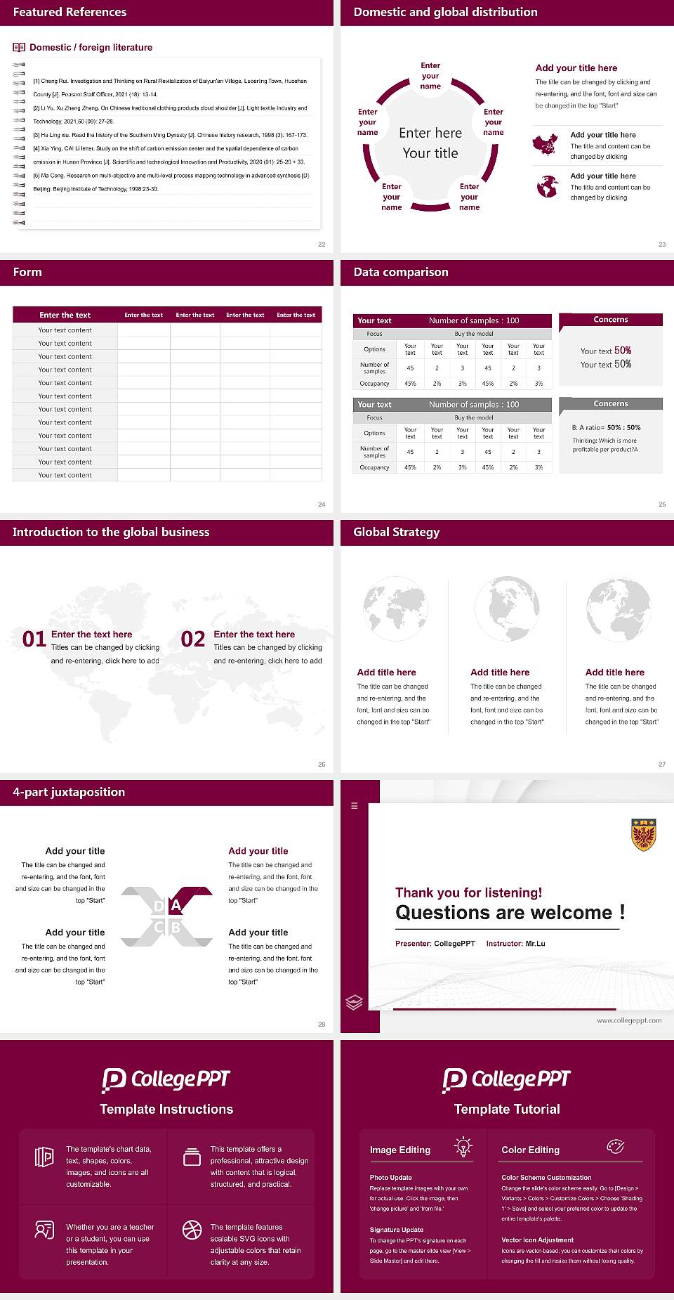 McMaster University Thesis Proposal/Graduation Defense PPT Template4:3 ratio PPT effect preview image4