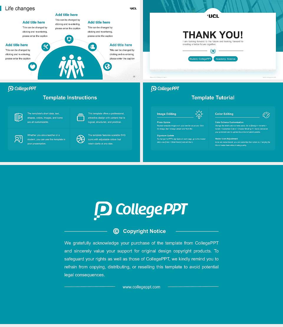 University College London National Scholarship Defense PPT Template16:9 ratio PPT effect preview image4