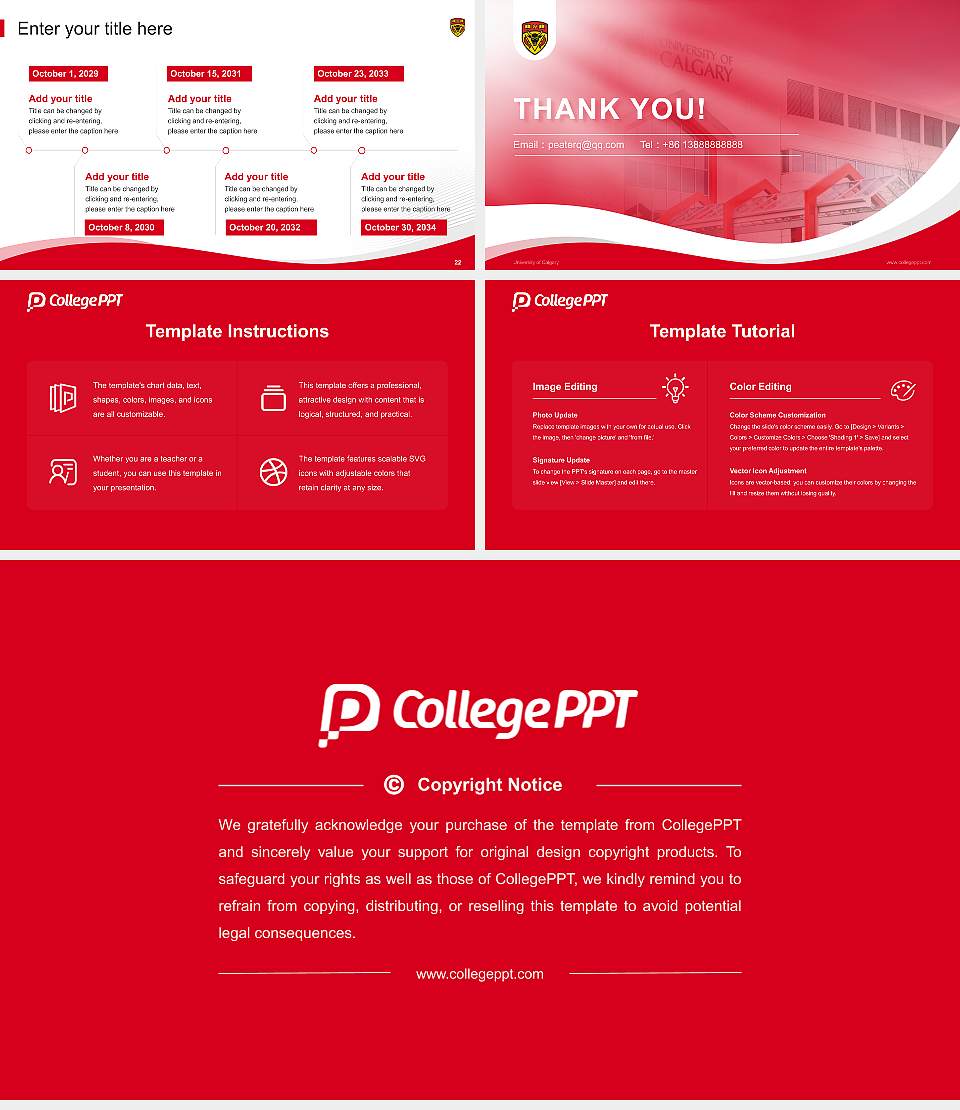 University of Calgary Lecture Sharing and Networking Event PPT Template16:9 ratio PPT effect preview image4