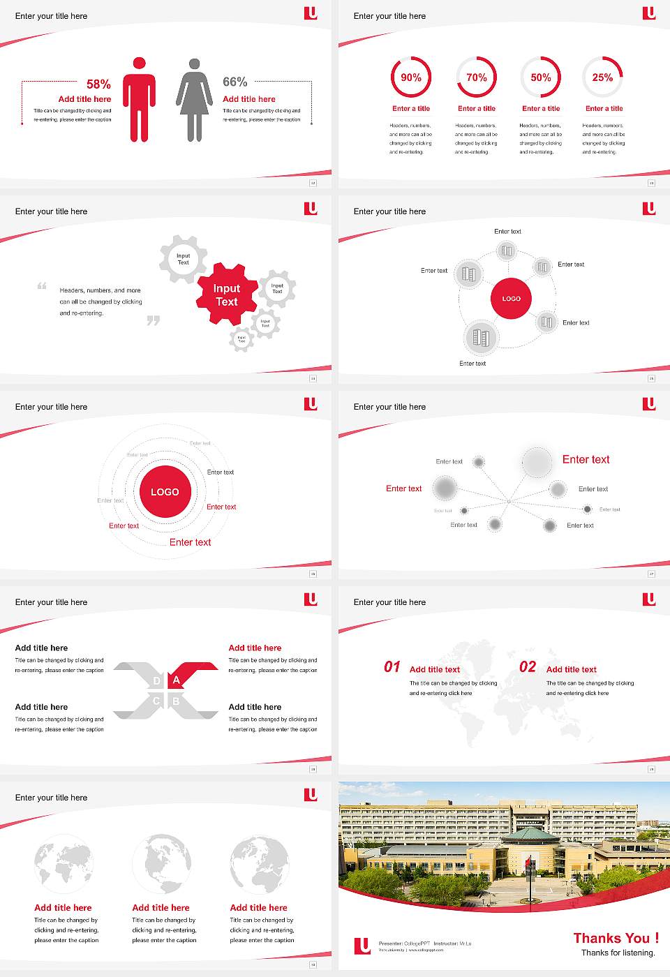 York University Course/Courseware Creation PPT Template16:9 ratio PPT effect preview image4