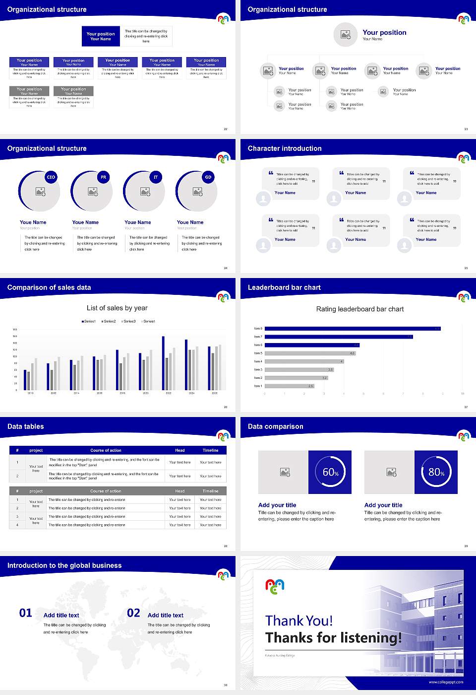 Fukuoka Nursing College Academic Presentation/Research Findings Report PPT Template16:9 ratio PPT effect preview image4