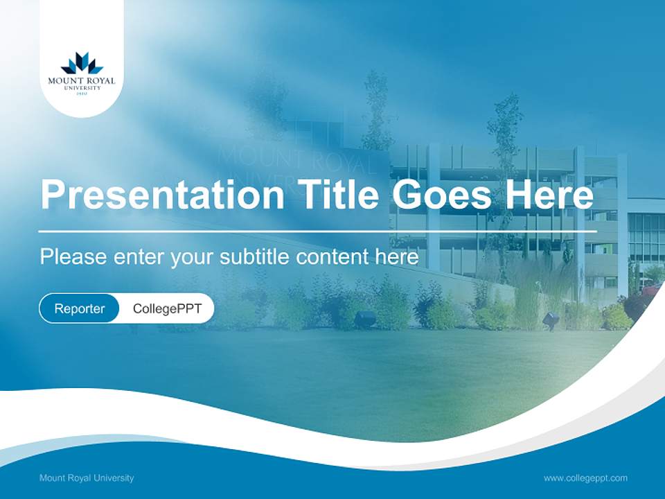 Mount Royal University Lecture Sharing and Networking Event PPT Template4:3 ratio PPT effect preview image4