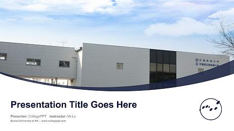 Bunsei University of Art Course/Courseware Creation PPT Template