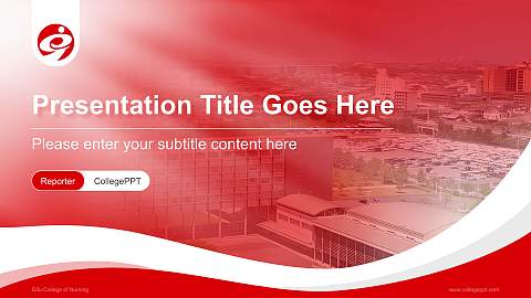 Gifu College of Nursing Lecture Sharing and Networking Event PPT Template