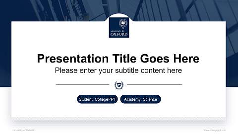 University of Oxford National Scholarship Defense PPT Template
