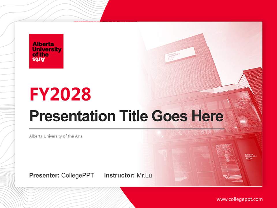Alberta University of the Arts Academic Presentation/Research Findings Report PPT Template4:3 ratio PPT effect preview image5