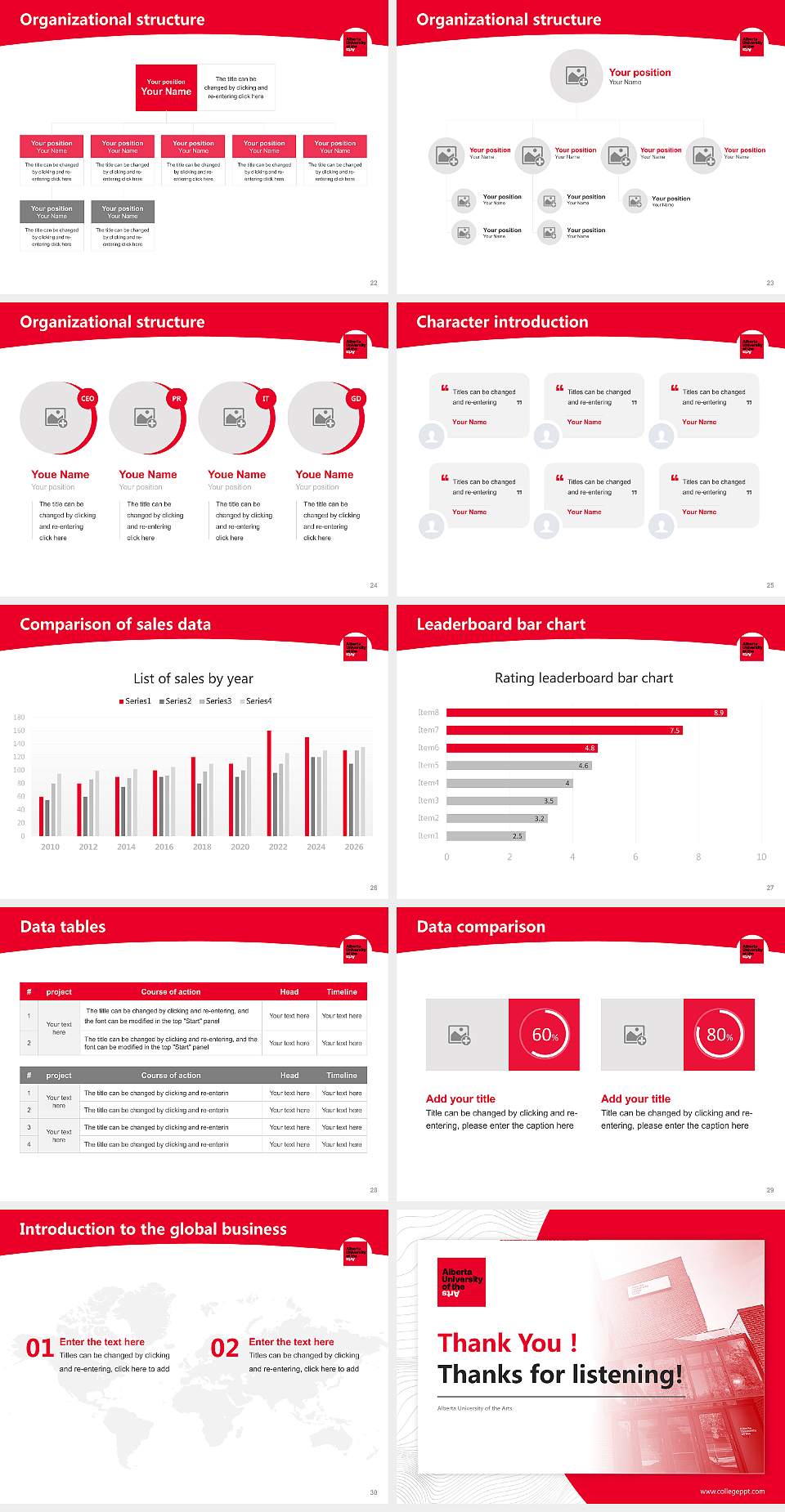 Alberta University of the Arts Academic Presentation/Research Findings Report PPT Template4:3 ratio PPT effect preview image4