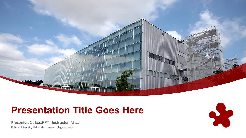 Future University Hakodate Course/Courseware Creation PPT Template16:9 ratio PPT effect preview image1
