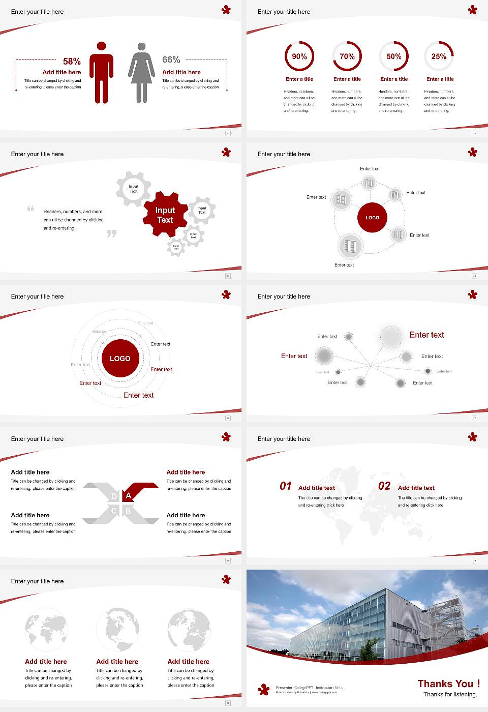 Future University Hakodate Course/Courseware Creation PPT Template16:9 ratio PPT effect preview image4