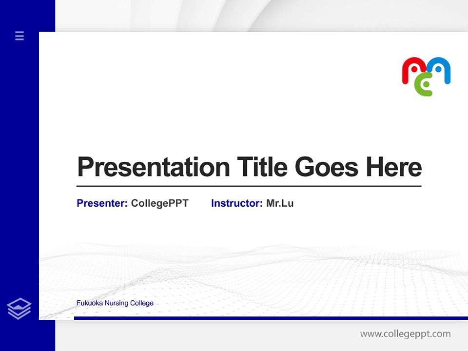 Fukuoka Nursing College Thesis Proposal/Graduation Defense PPT Template4:3 ratio PPT effect preview image5