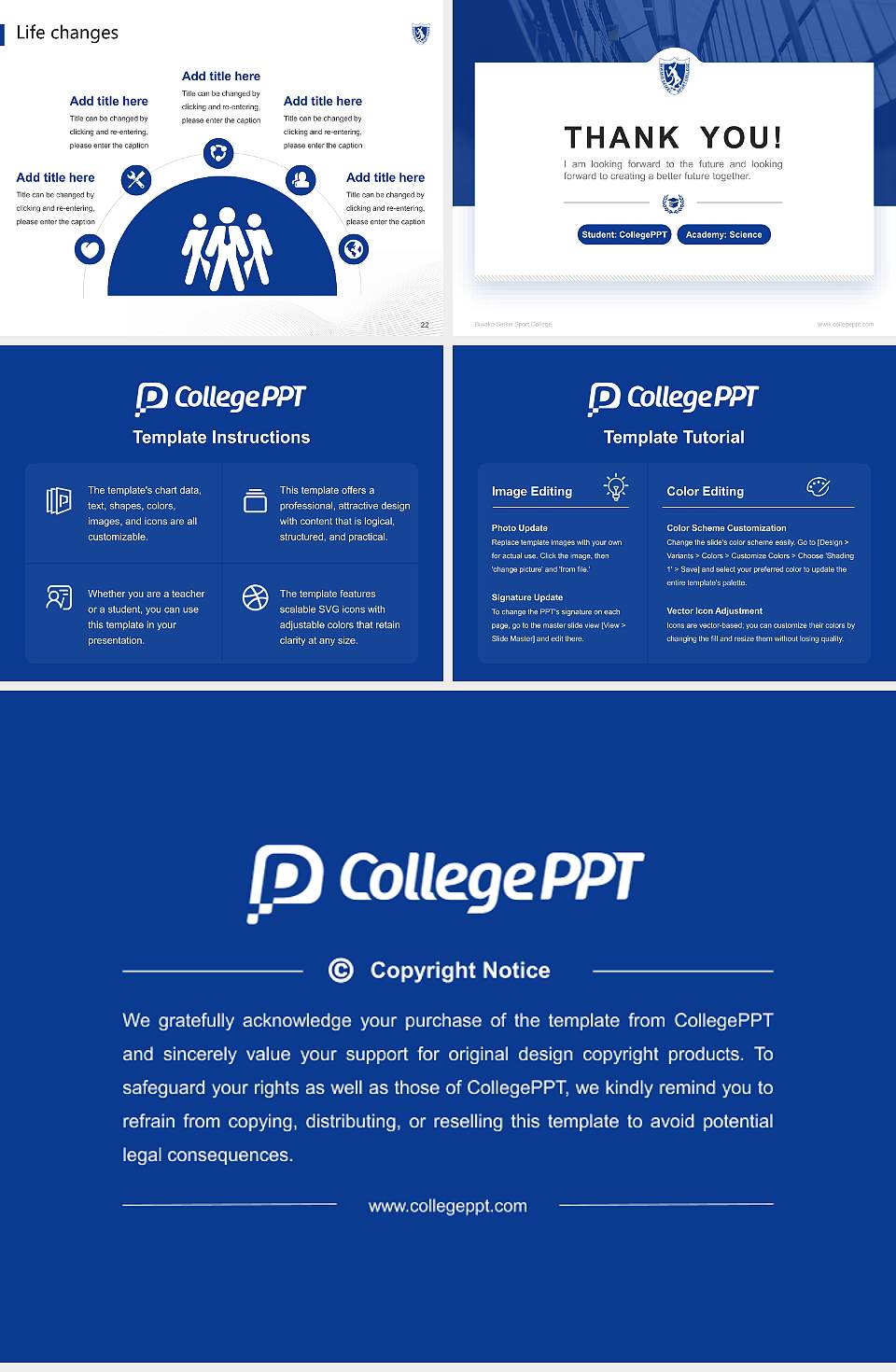 Biwako Seikei Sport College National Scholarship Defense PPT Template4:3 ratio PPT effect preview image4