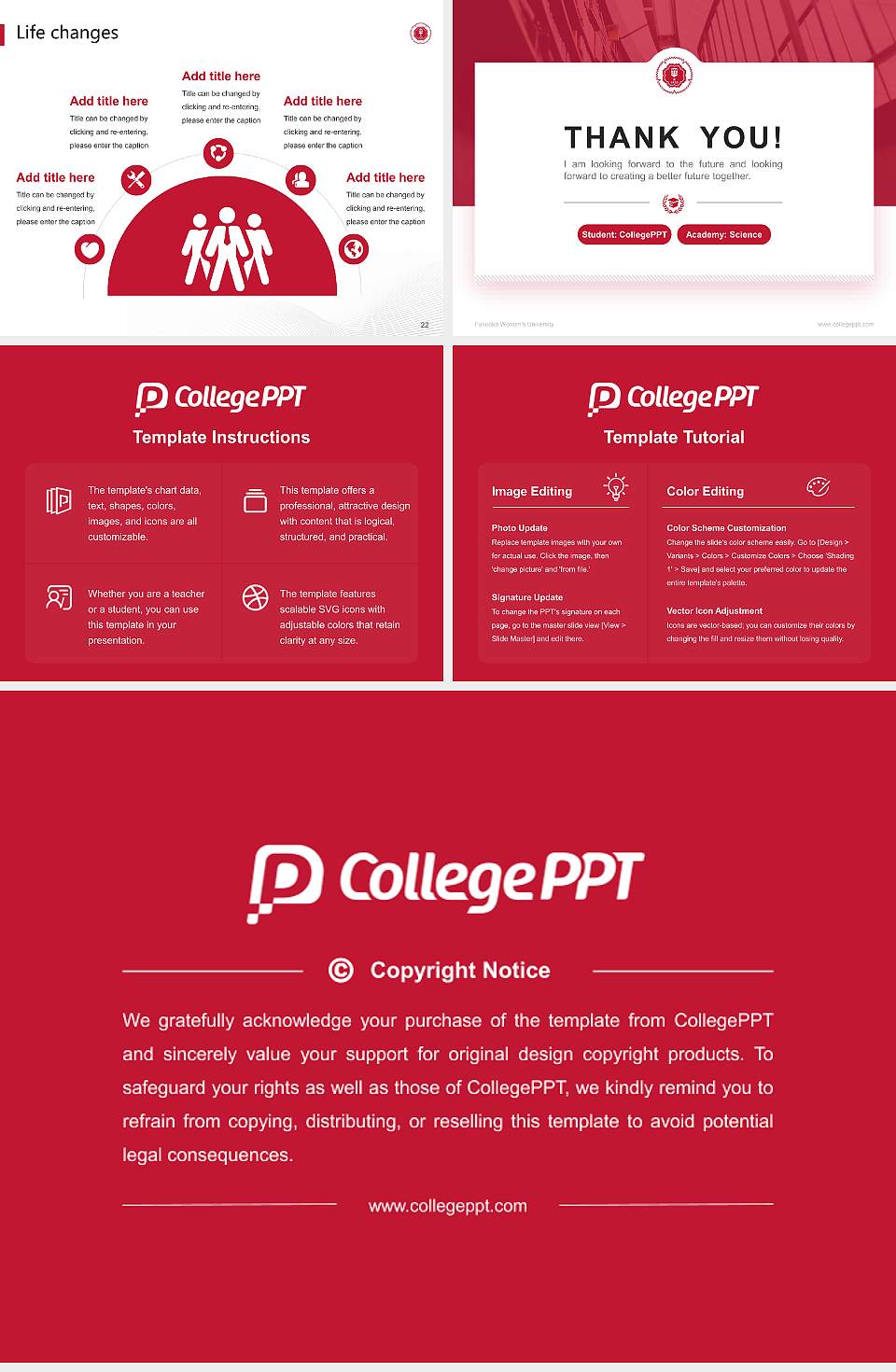 Fukuoka Women’s University National Scholarship Defense PPT Template4:3 ratio PPT effect preview image4