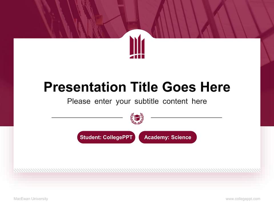 MacEwan University National Scholarship Defense PPT Template4:3 ratio PPT effect preview image4