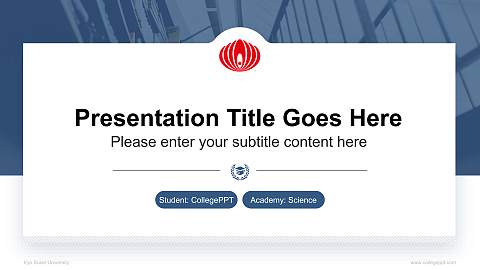 Iryo Sosei University National Scholarship Defense PPT Template