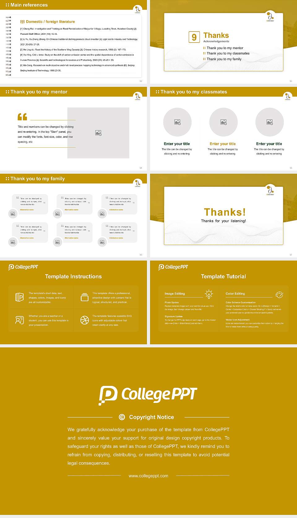 Bunkyo University Graduation Thesis Defense PPT Template16:9 ratio PPT effect preview image7