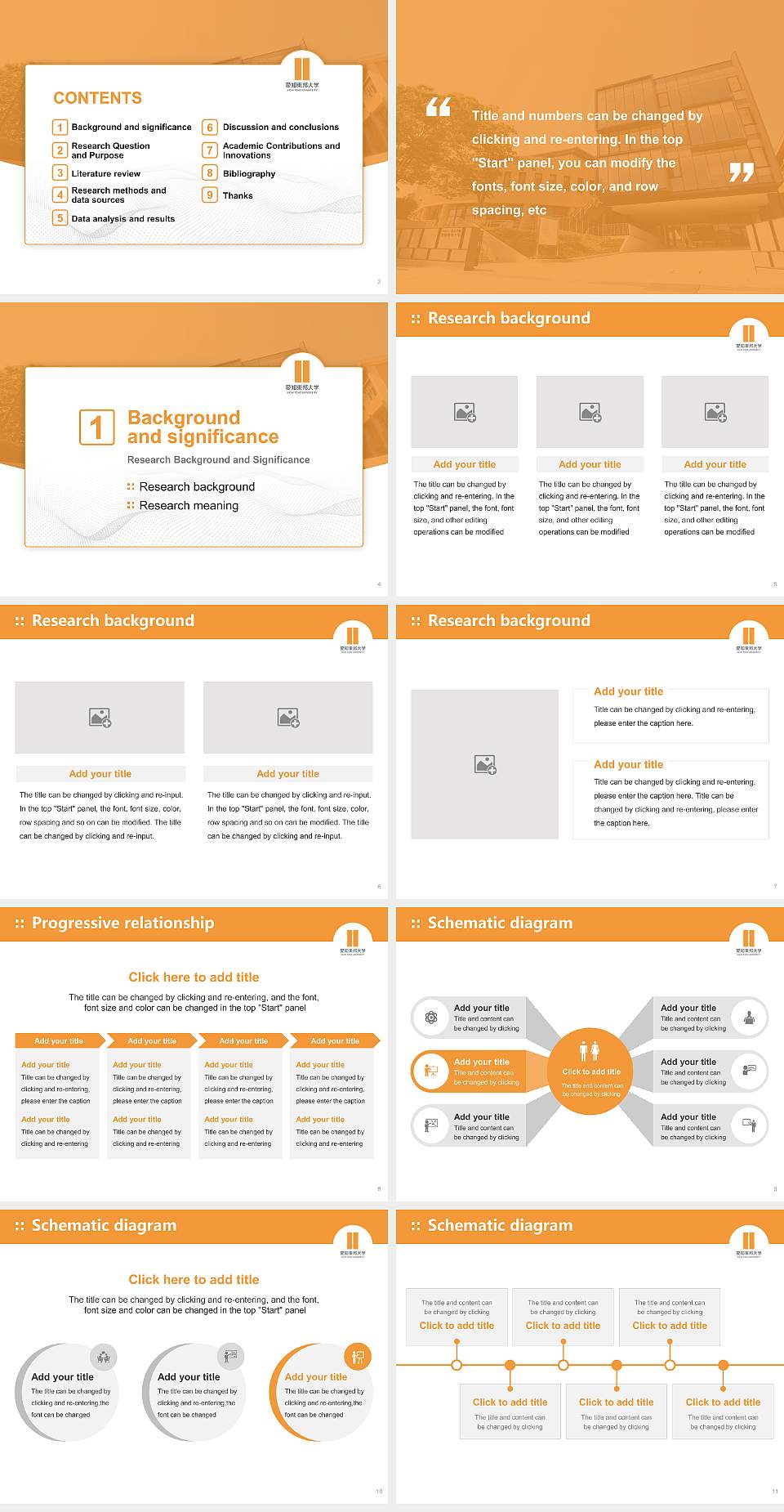 Aichi Toho University Graduation Thesis Defense PPT Template4:3 ratio PPT effect preview image2