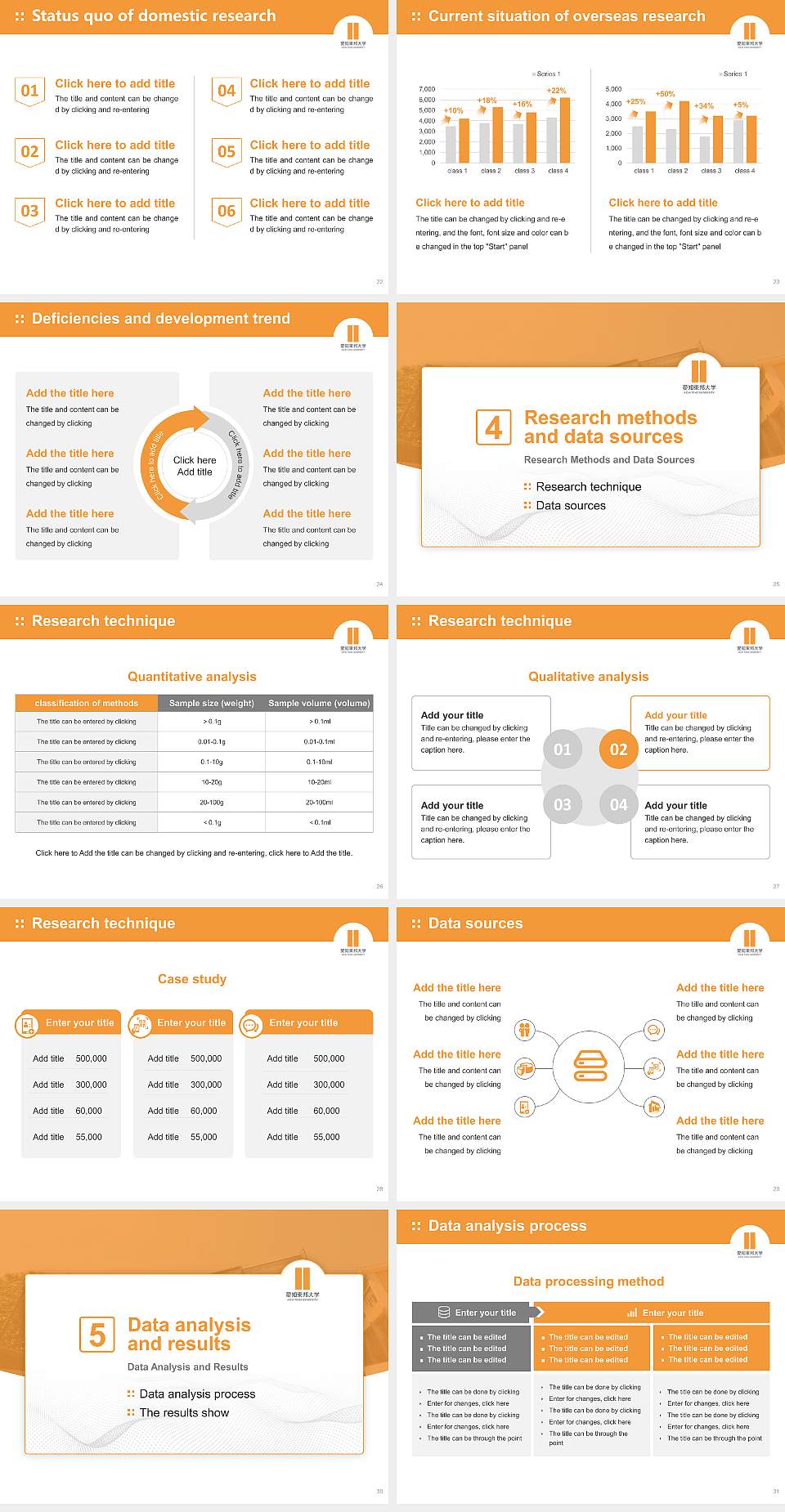 Aichi Toho University Graduation Thesis Defense PPT Template4:3 ratio PPT effect preview image4