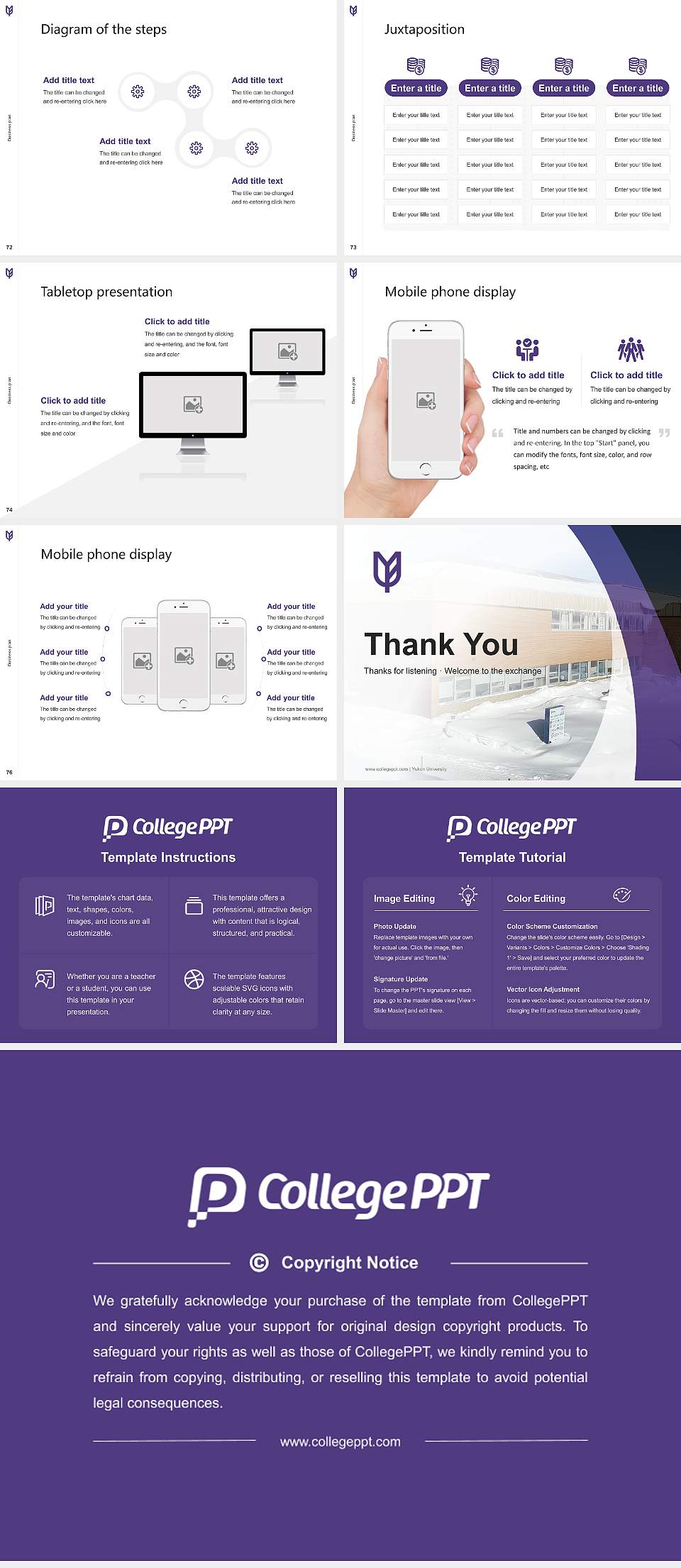 Yukon University Competition/Entrepreneurship Contest PPT Template4:3 ratio PPT effect preview image9
