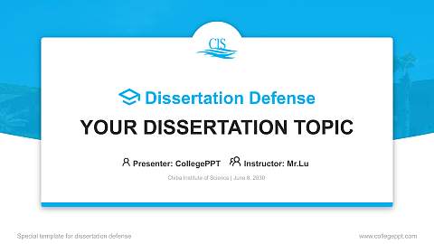Chiba Institute of Science Graduation Thesis Defense PPT Template