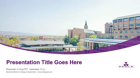 Doshisha Women’s College of Liberal Arts Course/Courseware Creation PPT Template