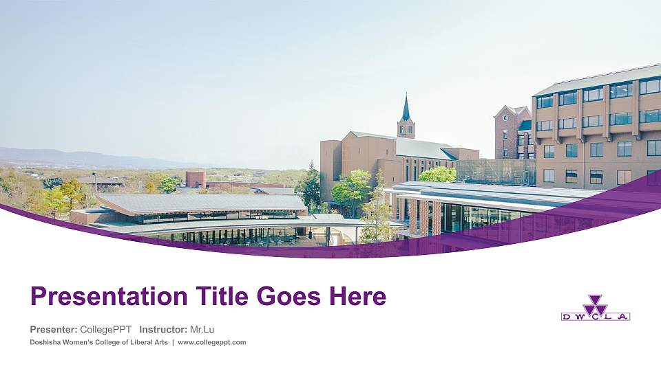 Doshisha Women’s College of Liberal Arts Course/Courseware Creation PPT Template16:9 ratio PPT effect preview image