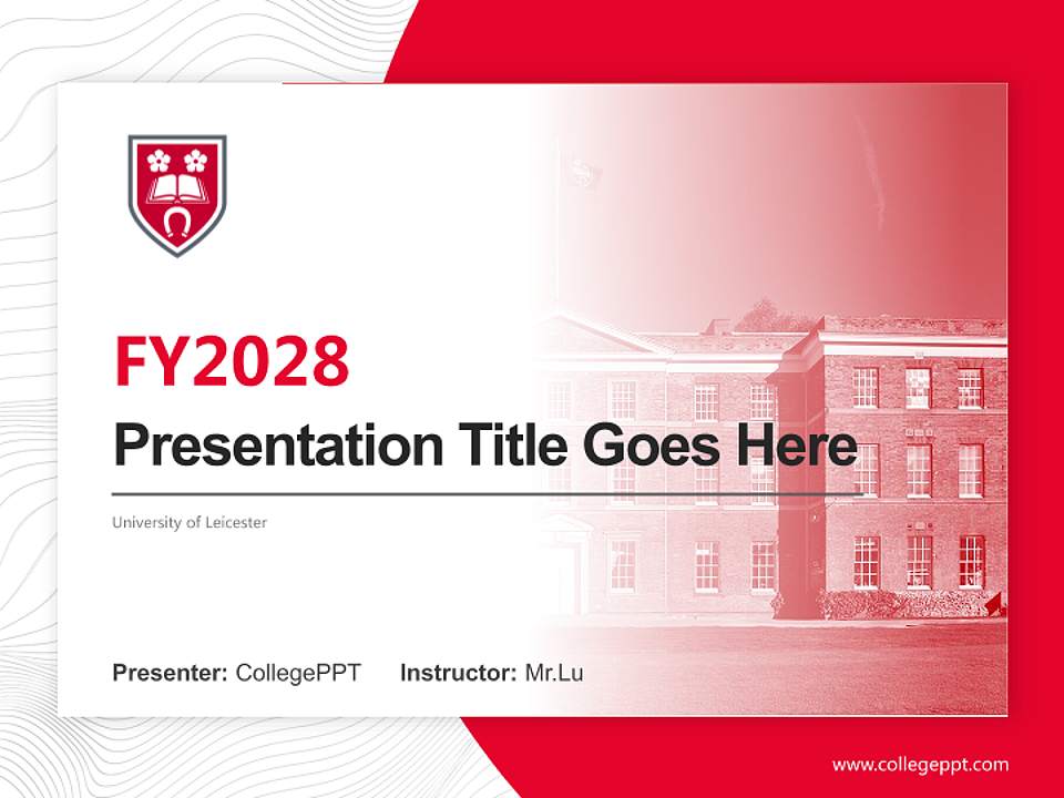 University of Leicester Academic Presentation/Research Findings Report PPT Template4:3 ratio PPT effect preview image5