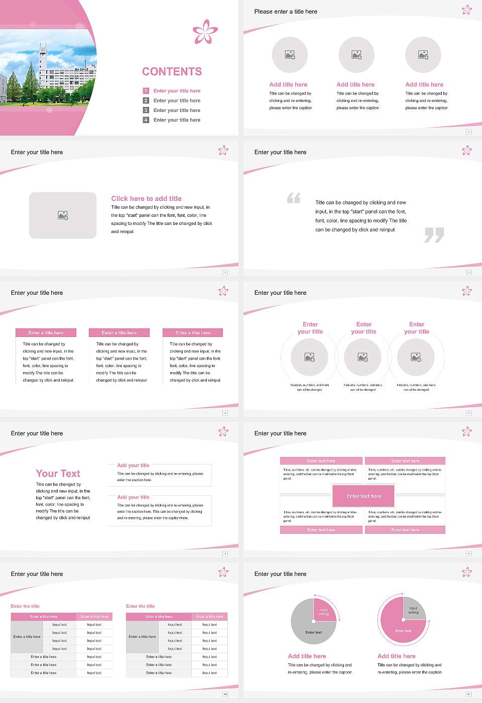 Fukuyama Heisei University Course/Courseware Creation PPT Template16:9 ratio PPT effect preview image2