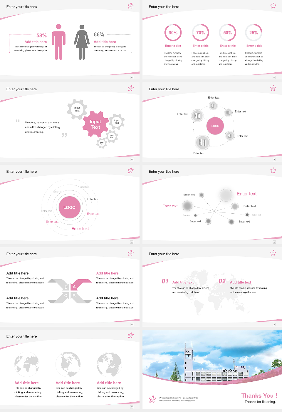 Fukuyama Heisei University Course/Courseware Creation PPT Template_Slide preview image4