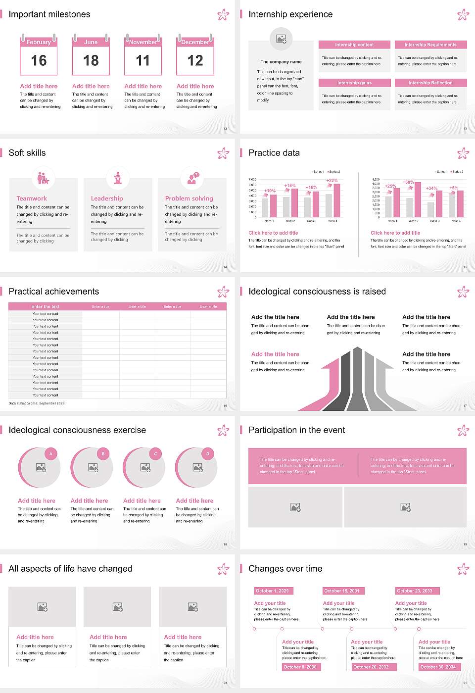 Fukuyama Heisei University National Scholarship Defense PPT Template16:9 ratio PPT effect preview image3
