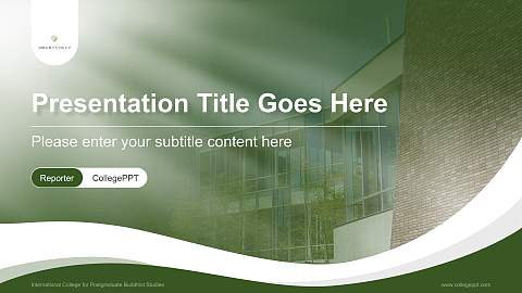 International College for Postgraduate Buddhist Studies Lecture Sharing and Networking Event PPT Template