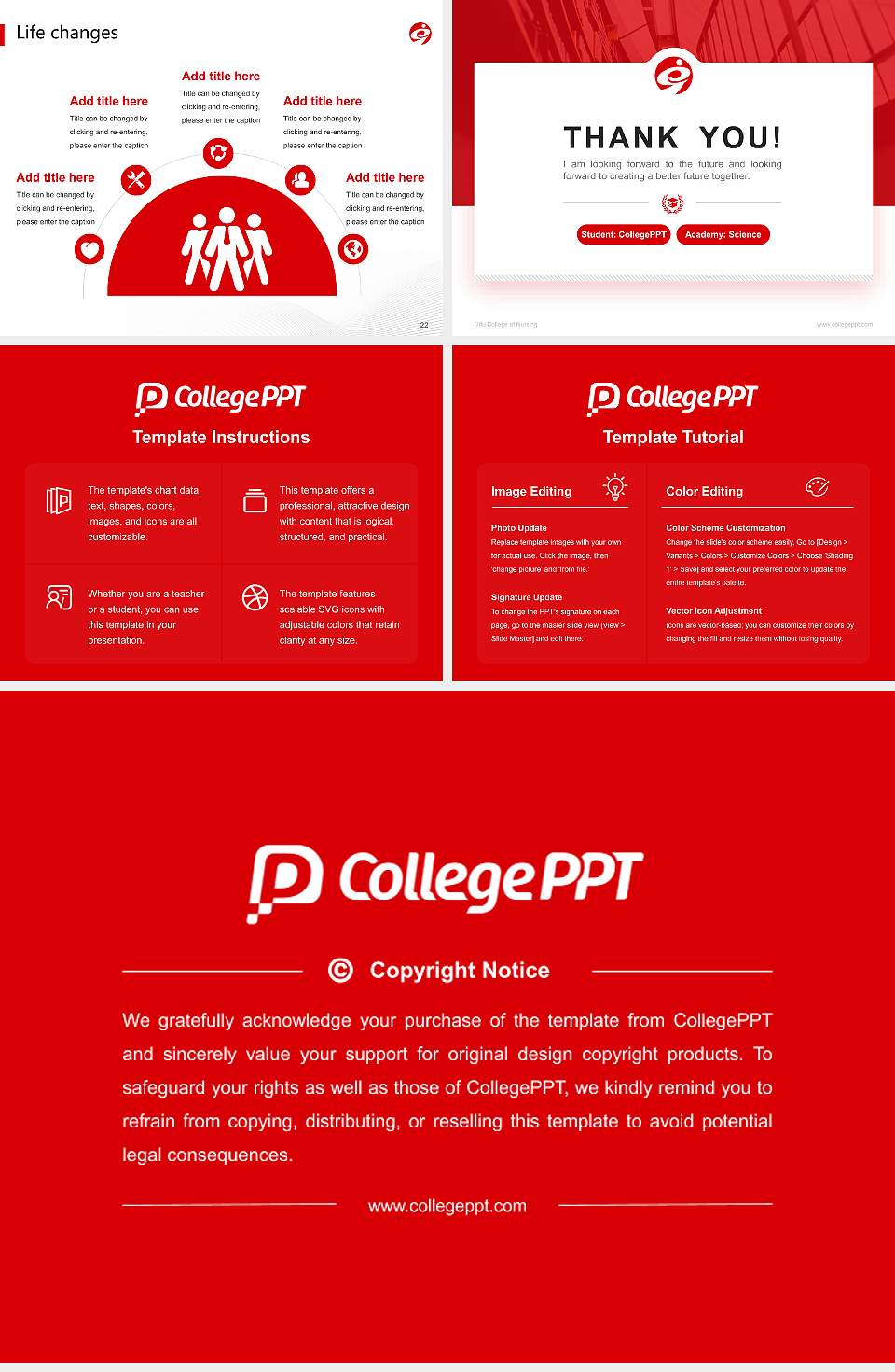 Gifu College of Nursing National Scholarship Defense PPT Template4:3 ratio PPT effect preview image4