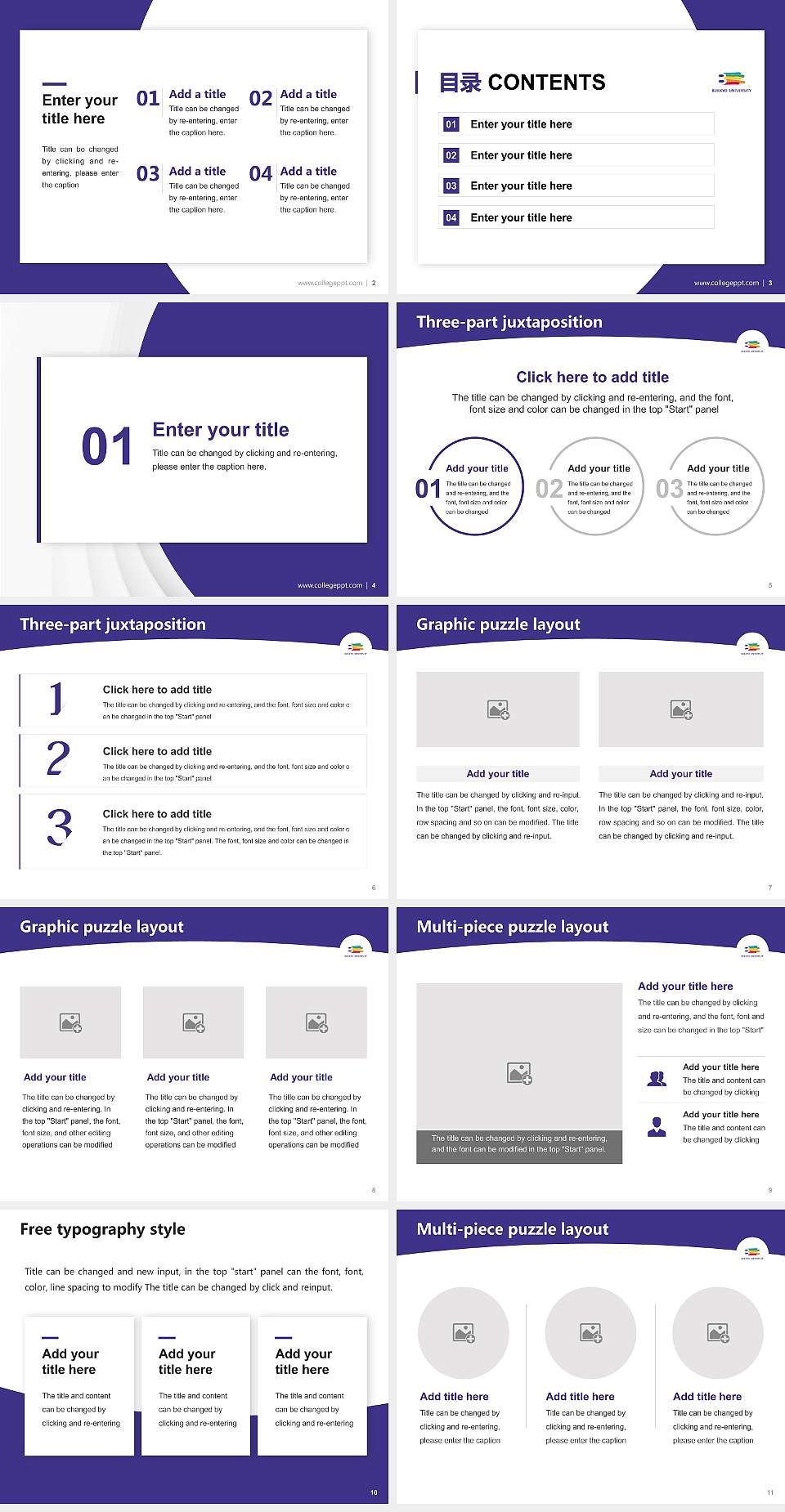 Bukkyo University Academic Presentation/Research Findings Report PPT Template4:3 ratio PPT effect preview image2