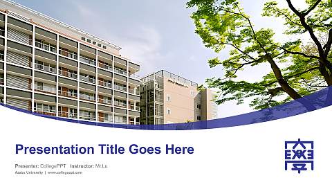 Azabu University Course/Courseware Creation PPT Template