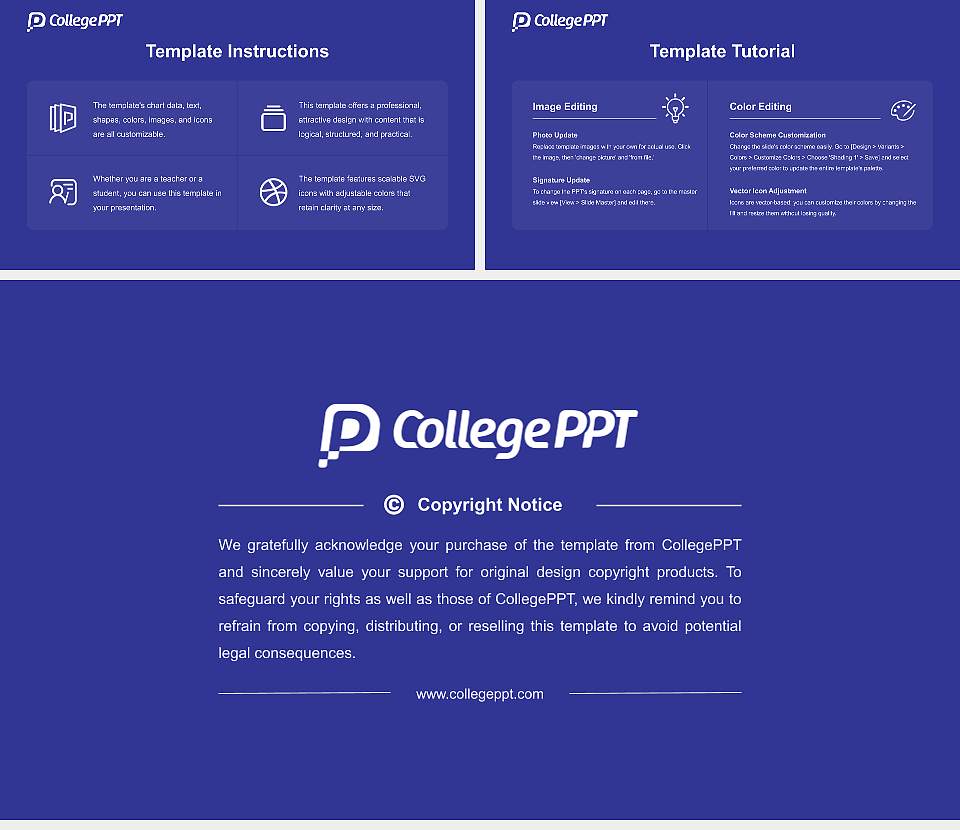 Azabu University Course/Courseware Creation PPT Template16:9 ratio PPT effect preview image5