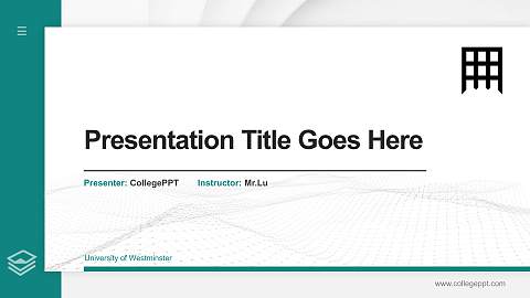 University of Westminster Thesis Proposal/Graduation Defense PPT Template