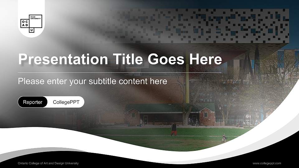 Ontario College of Art and Design University Lecture Sharing and Networking Event PPT Template16:9 ratio PPT effect preview image