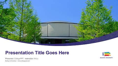 Bukkyo University Course/Courseware Creation PPT Template