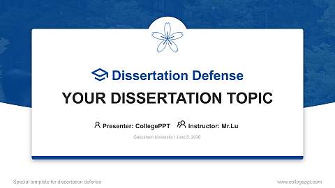 Gakushuin University Graduation Thesis Defense PPT Template